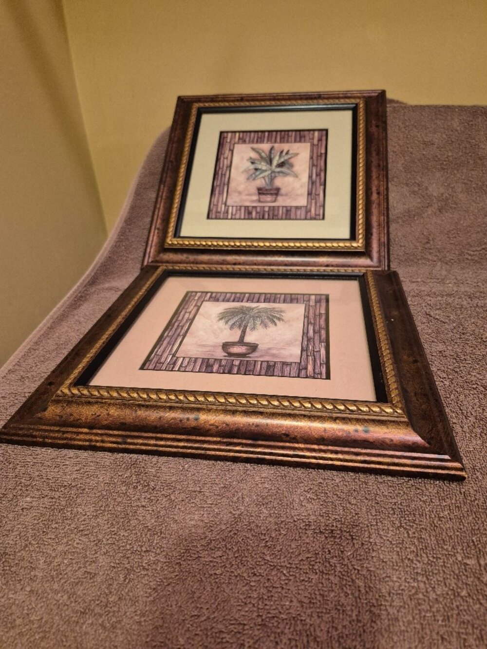 VINTAGE FRAMED PRINT A. RENEE DOLLAR SERIES FOR KIRKLANDS 11X11" SET OF 2